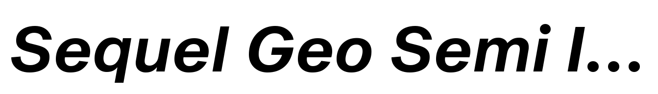 Sequel Geo Semi Italic